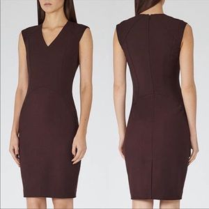 Reiss Ricca Tailored Plum-Purple Dress SZ:6. Fits more like a size 4 US